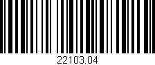 Código de barras (EAN, GTIN, SKU, ISBN): '22103.04'