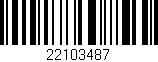 Código de barras (EAN, GTIN, SKU, ISBN): '22103487'