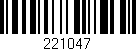 Código de barras (EAN, GTIN, SKU, ISBN): '221047'