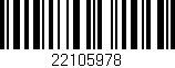 Código de barras (EAN, GTIN, SKU, ISBN): '22105978'