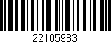 Código de barras (EAN, GTIN, SKU, ISBN): '22105983'