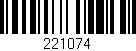 Código de barras (EAN, GTIN, SKU, ISBN): '221074'