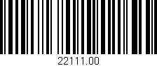 Código de barras (EAN, GTIN, SKU, ISBN): '22111.00'