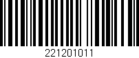 Código de barras (EAN, GTIN, SKU, ISBN): '221201011'