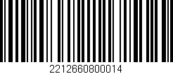 Código de barras (EAN, GTIN, SKU, ISBN): '2212660800014'