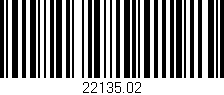 Código de barras (EAN, GTIN, SKU, ISBN): '22135.02'