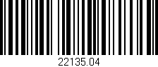 Código de barras (EAN, GTIN, SKU, ISBN): '22135.04'