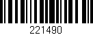 Código de barras (EAN, GTIN, SKU, ISBN): '221490'