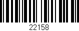 Código de barras (EAN, GTIN, SKU, ISBN): '22158'