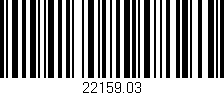 Código de barras (EAN, GTIN, SKU, ISBN): '22159.03'