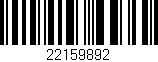 Código de barras (EAN, GTIN, SKU, ISBN): '22159892'