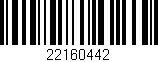 Código de barras (EAN, GTIN, SKU, ISBN): '22160442'