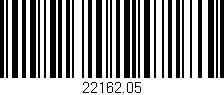 Código de barras (EAN, GTIN, SKU, ISBN): '22162.05'