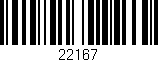 Código de barras (EAN, GTIN, SKU, ISBN): '22167'