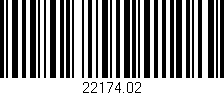 Código de barras (EAN, GTIN, SKU, ISBN): '22174.02'