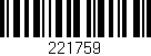 Código de barras (EAN, GTIN, SKU, ISBN): '221759'