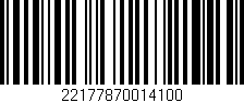 Código de barras (EAN, GTIN, SKU, ISBN): '22177870014100'