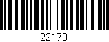 Código de barras (EAN, GTIN, SKU, ISBN): '22178'