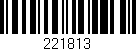 Código de barras (EAN, GTIN, SKU, ISBN): '221813'