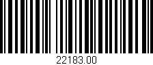 Código de barras (EAN, GTIN, SKU, ISBN): '22183.00'