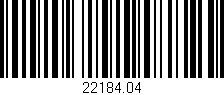 Código de barras (EAN, GTIN, SKU, ISBN): '22184.04'