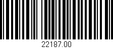 Código de barras (EAN, GTIN, SKU, ISBN): '22187.00'