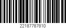 Código de barras (EAN, GTIN, SKU, ISBN): '22187787810'