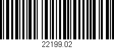 Código de barras (EAN, GTIN, SKU, ISBN): '22199.02'