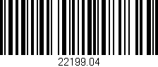Código de barras (EAN, GTIN, SKU, ISBN): '22199.04'