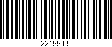 Código de barras (EAN, GTIN, SKU, ISBN): '22199.05'