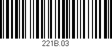Código de barras (EAN, GTIN, SKU, ISBN): '221B.03'