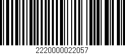 Código de barras (EAN, GTIN, SKU, ISBN): '2220000022057'