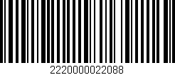 Código de barras (EAN, GTIN, SKU, ISBN): '2220000022088'