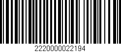 Código de barras (EAN, GTIN, SKU, ISBN): '2220000022194'