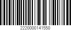 Código de barras (EAN, GTIN, SKU, ISBN): '2220000141550'