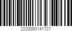 Código de barras (EAN, GTIN, SKU, ISBN): '2220000141727'