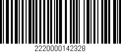 Código de barras (EAN, GTIN, SKU, ISBN): '2220000142328'