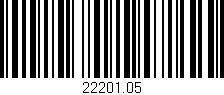 Código de barras (EAN, GTIN, SKU, ISBN): '22201.05'