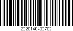Código de barras (EAN, GTIN, SKU, ISBN): '2220140402702'