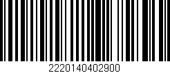 Código de barras (EAN, GTIN, SKU, ISBN): '2220140402900'