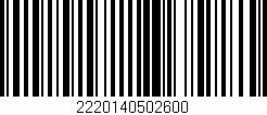 Código de barras (EAN, GTIN, SKU, ISBN): '2220140502600'