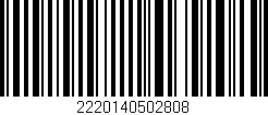 Código de barras (EAN, GTIN, SKU, ISBN): '2220140502808'