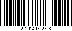 Código de barras (EAN, GTIN, SKU, ISBN): '2220140602706'