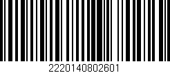 Código de barras (EAN, GTIN, SKU, ISBN): '2220140802601'
