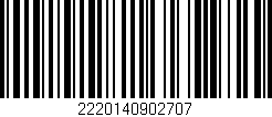 Código de barras (EAN, GTIN, SKU, ISBN): '2220140902707'