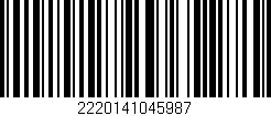 Código de barras (EAN, GTIN, SKU, ISBN): '2220141045987'