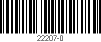 Código de barras (EAN, GTIN, SKU, ISBN): '22207-0'