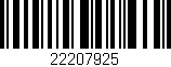 Código de barras (EAN, GTIN, SKU, ISBN): '22207925'