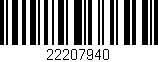 Código de barras (EAN, GTIN, SKU, ISBN): '22207940'