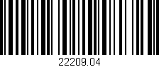 Código de barras (EAN, GTIN, SKU, ISBN): '22209.04'